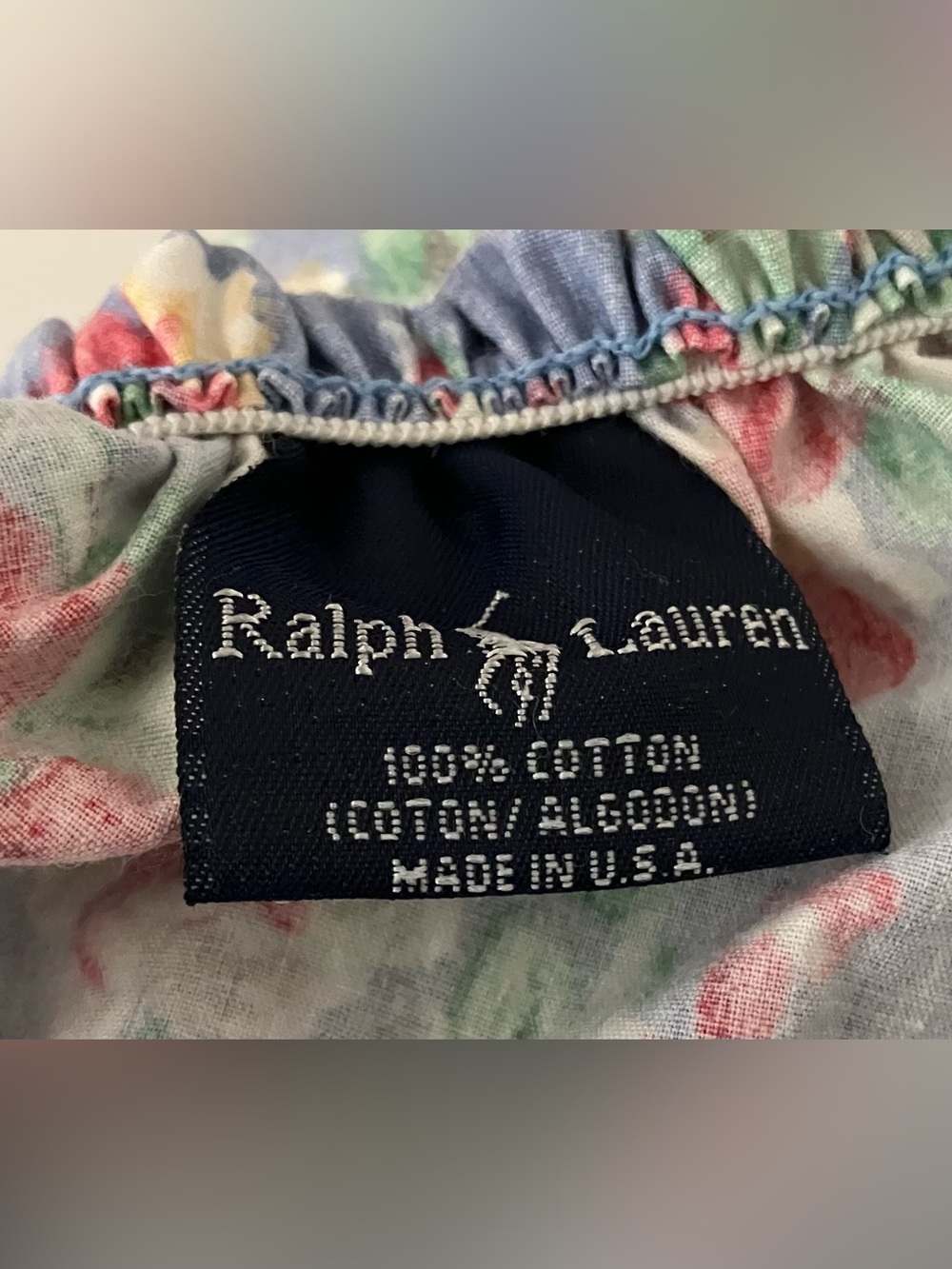 Vintage Ralph Lauren Kimberly Floral Fitted Sheet - Picture 2 of 5